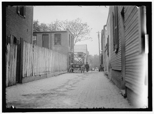 ALLEY CLEARANCE. SLUM VIEWS
