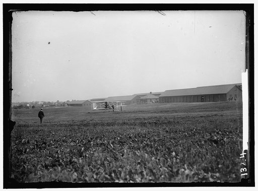 WRIGHT FLIGHTS, FORT MYER, VA, JULY 1909. FIRST ARMY FLIGHTS; VIEW OF WRIGHT PLANE