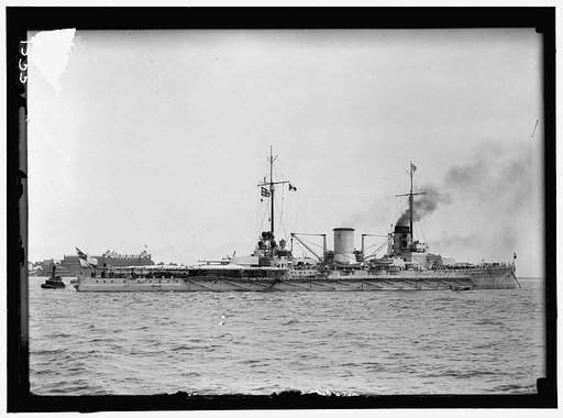 GERMAN SQUADRON VISIT TO U.S. MOLTKE, GERMAN BATTLESHIP. IN HAMPTON ROADS