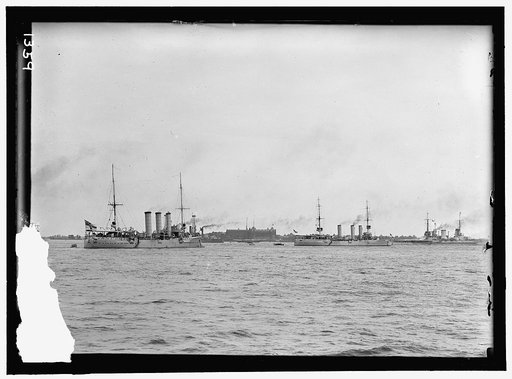 GERMAN SQUADRON VISIT TO U.S. GERMAN SQUADRON IN HAMPTON RD., JUNE 3, 1912