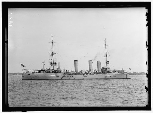 GERMAN SQUADRON VISIT TO U.S. BATTLESHIP 'STETTIN'