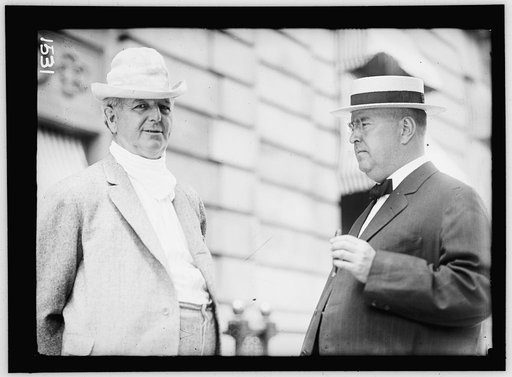 COMINSKEY, CHARLES. OWNER OF CHICAGO WHITE SOX. LEFT, WITH BEN JOHNSON, PRESIDENT OF AMERICAN LEAGUE