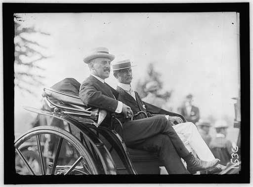 POLO. SECRETARY STIMSON AND GENERAL CROZIER AT GAME