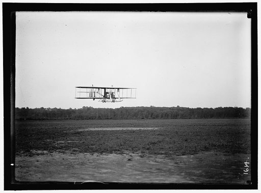 AVIATION, ARMY. COLLEGE PARK AVIATION FIELD, 2ND SEASON. WRIGHT BIPLANE, TYPE B; LT. HARRY GRAHAM