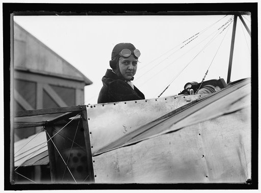 MILLER, MISS BERNETTA. MOISSANT AVIATRIX. IN BLERIOT PLANE