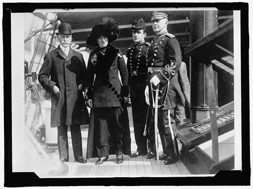 BATTLESHIP REVIEW. E.T. STOTESBURY; LADY; DR. GRAYSON; MAJ. RHOADS
