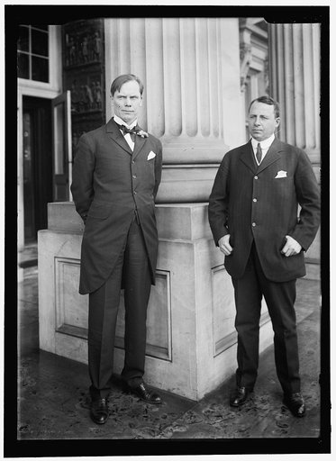 COX, JAMES MIDDLETON. REPRESENTATIVE FROM OHIO, 1909-1913, WITH GOVERNOR SULZER OF NEW YORK