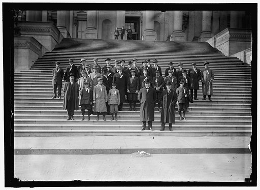 COTTON GROWERS ON CAPITOL STEPS. CONGRESSMAN TOM HEFLIN OF ALABAMA, FRONT CENTER