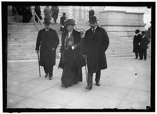 MORGAN, J. PIERPONT, JR., RIGHT, WITH FATHER AND MRS. HERBERT SATTERLEE