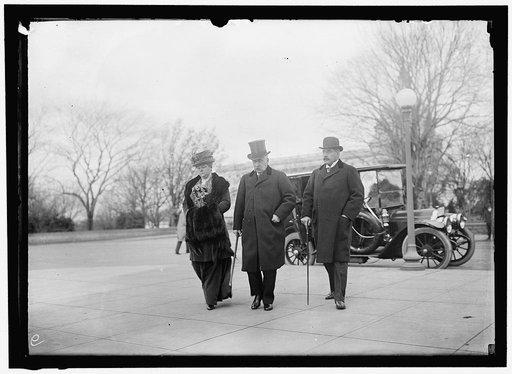 MORGAN, J. PIERPONT, JR., RIGHT, WITH FATHER AND MRS. HERBERT SATTERLEE