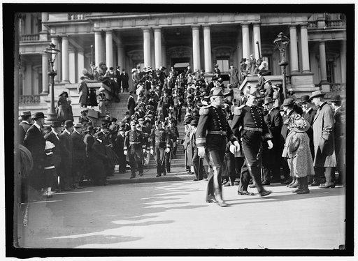 NEW YEAR'S RECEPTION AT WHITE HOUSE. GENERAL VIEW; ARMY AND NAVY OFFICERS