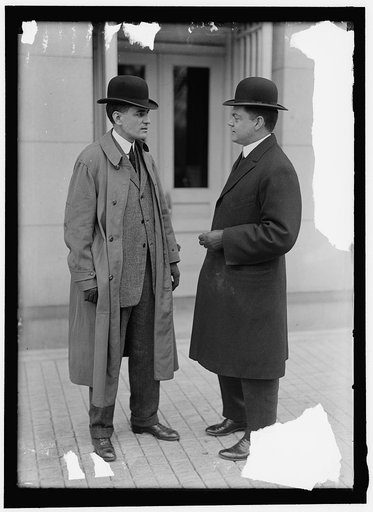 HEINL, ROBERT D. NEWSPAPER CORRESPONDENT. LEFT, WITH F.W. TAYLOR, SECRETARY TO MacVEAGH