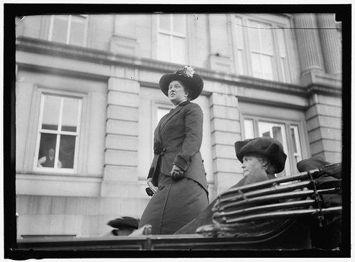WOMAN SUFFRAGE. MRS. OLIVE HASBROUCK, MRS. GLENDOWER EVANS