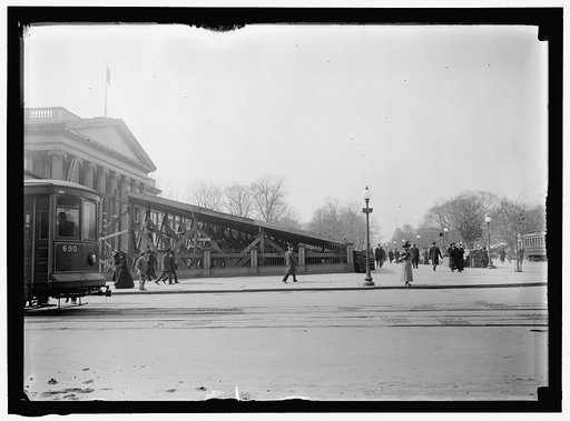 INAUGURAL STANDS. COURT OF HONOR BEFORE WHITE HOUSE