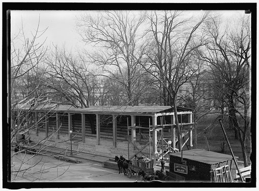 INAUGURAL STANDS. COURT OF HONOR BEFORE WHITE HOUSE