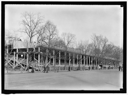 INAUGURAL STANDS. COURT OF HONOR BEFORE WHITE HOUSE