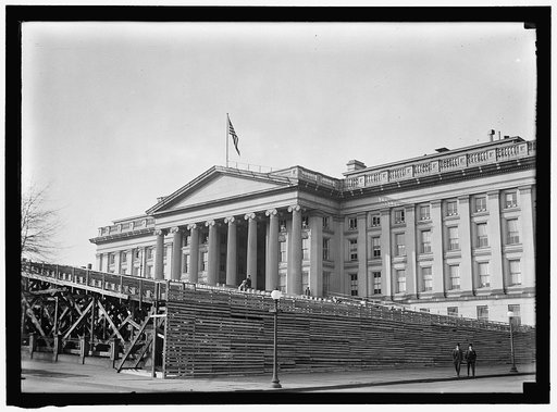 INAUGURAL STANDS. SOUTHEAST CORNER OF TREASURY