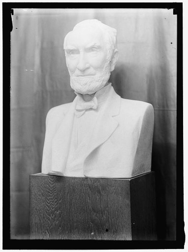 CANNON, JOSEPH GURNEY. REP. FROM ILLINOIS, 1873-1891, 1893-1913, 1915-1923. SPEAKER OF THE HOUSE, 1903-1913. MARBLE BUST OF