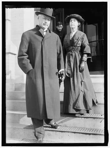 BURLESON, MRS. ALBERT SIDNEY WITH POSTMASTER GENERAL BURLESON