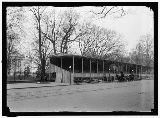 INAUGURAL STANDS. COURT OF HONOR BEFORE WHITE HOUSE
