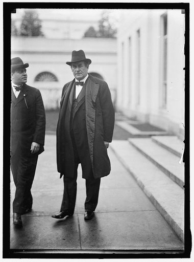 BRYAN, WILLIAM JENNINGS. REP. FROM NEBRASKA, 1891-1895; SECRETARY OF STATE, 1913-1915