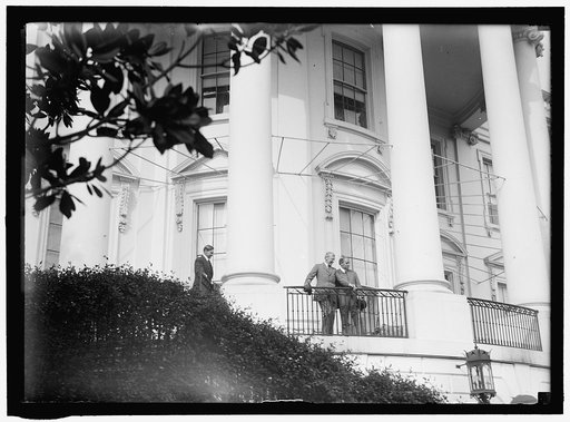 HUGHES, WILLIAM. REP. FROM NEW JERSEY, 1903-1912; SENATOR, 1913-1918. WITH WILSON, WATCHING EGG ROLLING AT WHITE HOUSE