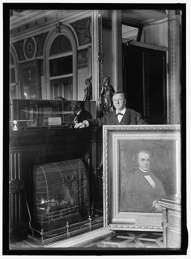 BADGER, GEORGE E. SECRETARY OF THE NAVY, 1841. SECRETARY DANIELS WITH PORTRAIT OF BADGER