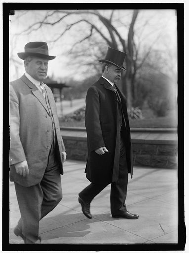 HUGHES, WILLIAM. REP. FROM NEW JERSEY, 1903-1912; SENATOR, 1913-1918. LEFT, WITH SEN. SAULSBURG