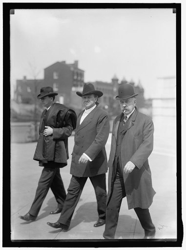HARRISON, FRANCIS BURTON, REP. FROM NEW YORK, 1903-1905, 1907-1913. GOVERNOR GENERAL, P.I., 1913-1921; ELDER, JAMES WALTER, FLOYD, REP. FROM LOUISIANA, 1913-1915, LEFT; JOHN CHARLES, REP. FROM ARKANSAS, 1905-1915, RIGHT; VARDEMAN