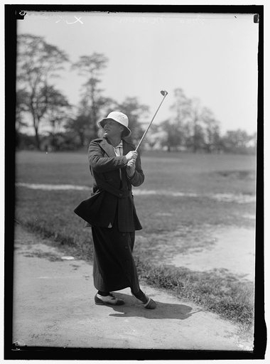 MANN, MRS. PLAYING GOLF