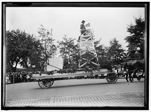 PREPAREDNESS PARADE. FOREST SERVICE FLOAT