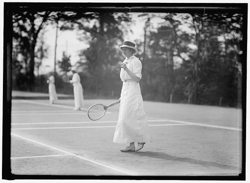 WYETH, MISS MARTHA. PLAYING IN TENNIS TOURNAMENT