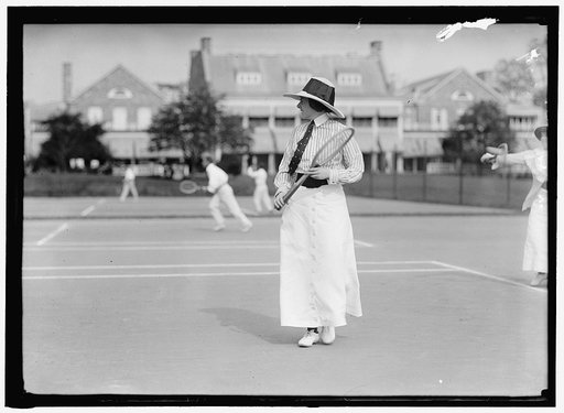 LIPPETT, MISS FRANCES. PLAYING IN TENNIS TOURNAMENT