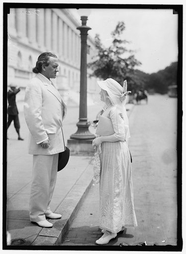 LONGSTREET, MRS. JAMES B. WIDOW OF CONFEDERATE GENERAL. WITH SEN. VARDAMAN