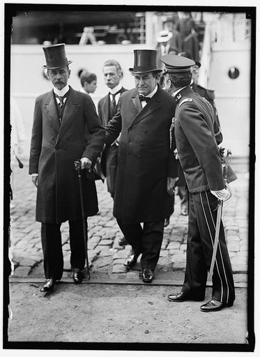 BRYAN, WILLIAM JENNINGS. REP. FROM NEBRASKA, 1891-1895; SECRETARY OF STATE, 1913-1915. WITH DR. L. MULLER OF BRAZIL