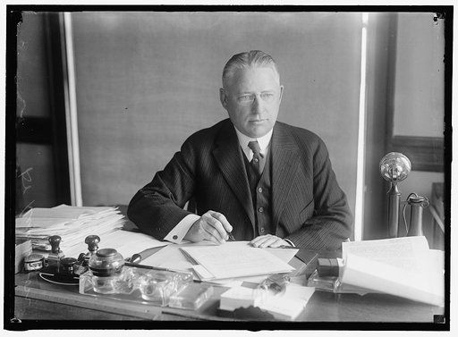 SIMPSON, DR. F.F. LT. COL., U.S.A. OF PITTSBURGH. HEAD OF MEDICAL DIVISION OF WAR INDUSTRIES BOARD AND C.N.D. DURING WORLD WAR. AT DESK