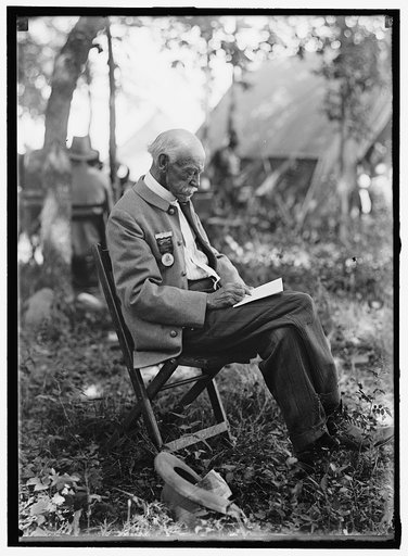 GETTYSBURG REUNION: G.A.R. & U.C.V. VETERANS OF THE G.A.R. AND OF THE CONFEDERACY, AT THE ENCAMPMENT