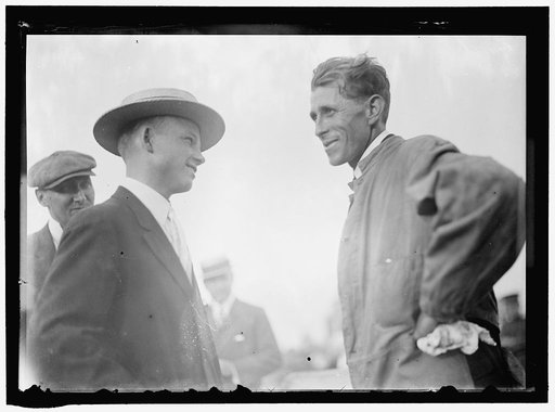 BLERIOT AIRPLANE. LT., U.S.A. AVIATOR. LEFT, SHAKING HANDS WITH C. MURVIN WOOD