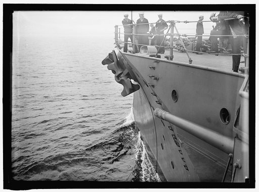 TARGET PRACTICE. U.S.S. WYOMING'S BOW