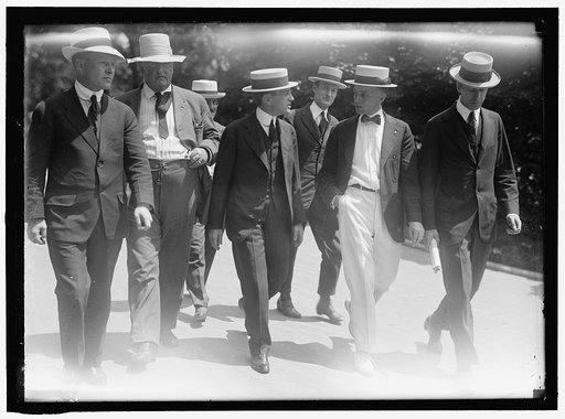 BAKER, NEWTON DIEHL. SECRETARY OF WAR, 1916-1921. WITH NEWSMEN