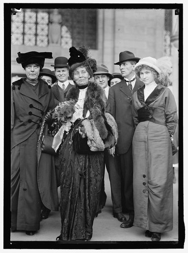 BURNS, MISS LUCY. OF C.U.W.S. LEFT, WITH MRS. [EMMELINE] PANKHURST