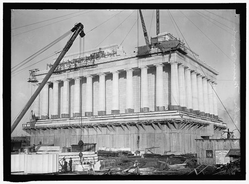 LINCOLN MEMORIAL. UNDER CONSTRUCTION