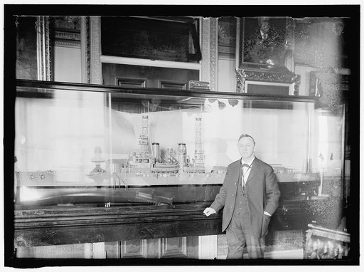 DANIELS, JOSEPHUS. SECRETARY OF THE NAVY, 1913-1921. WITH MODEL OF U.S.S. NEW YORK