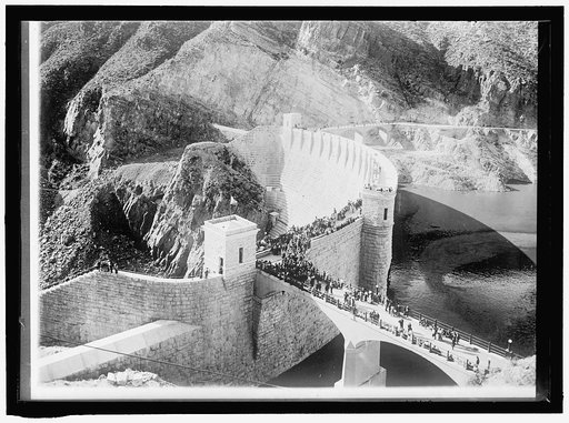 ROOSEVELT DAM, ARIZONA. SALT RIVER PROJECT OF BUREAU OF RECLAMATION. DEDICATION SCENE