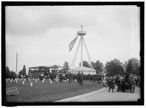 MAINE MEMORIAL DEDICATION, FEBRUARY 15, OF MEMORIAL IN ARLINGTON NATIONAL CEMETERY WHICH INCORPORATED MAST FROM THE BATTLESHIP