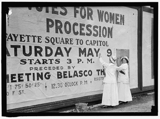 WOMAN SUFFRAGE. POSTERS FOR PARADE