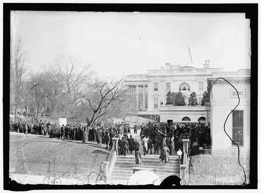 WOMAN SUFFRAGE. AT WHITE HOUSE WITH BANNERS