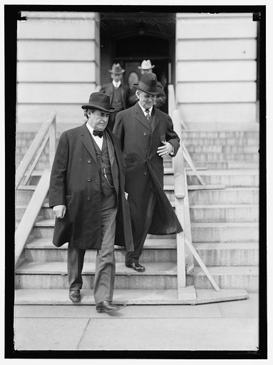 BRYAN, WILLIAM JENNINGS. REP. FROM NEBRASKA, 1891-1895; SECRETARY OF STATE, 1913-1915. WITH CONE JOHNSON, SOLICITOR, STATE DEPARTMENT