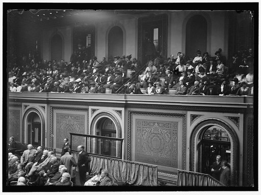 CONGRESS, WILSON BEFORE... SHOWS GALLERY AND REAR OF CHAMBER