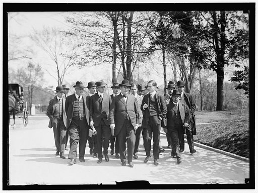 BRYAN, WILLIAM JENNINGS. REP. FROM NEBRASKA, 1891-1895; SECRETARY OF STATE, 1913-1915. WITH NEWSPAPERMEN